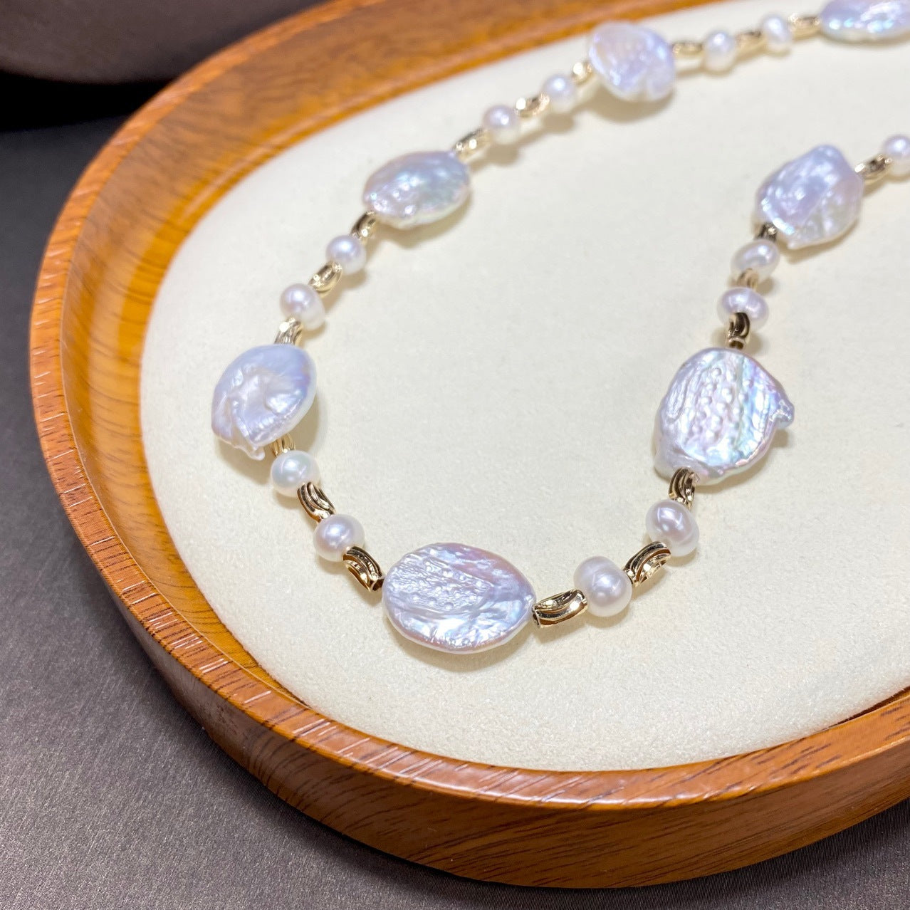 New Natural Baroque Pearl Necklace