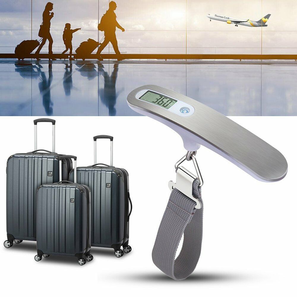 Balance de poids de bagage numérique LCD Portable balance de voyage de bagages de valise suspendue avec ceinture pour outil de poids électronique 50 kg 110lb