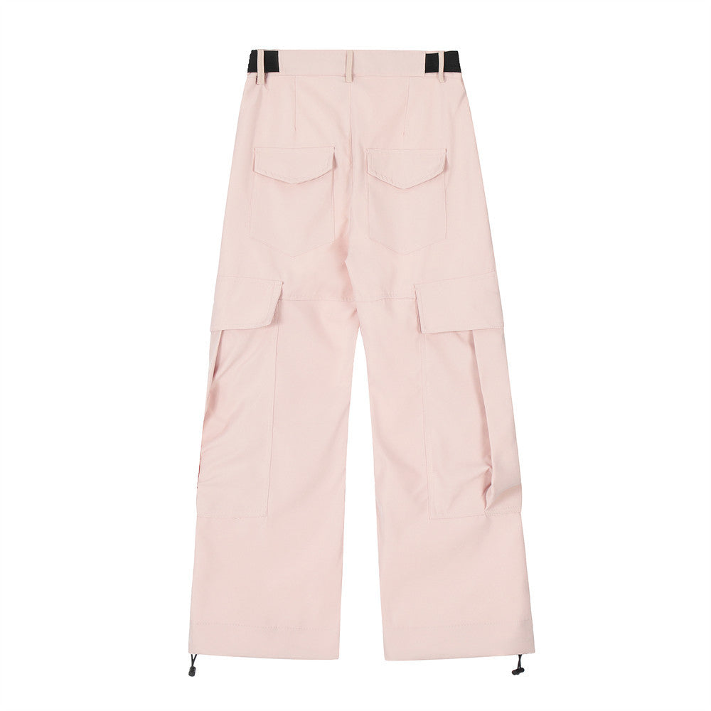 American High Street Design Sense Niche Function Wide Leg Casual Trousers