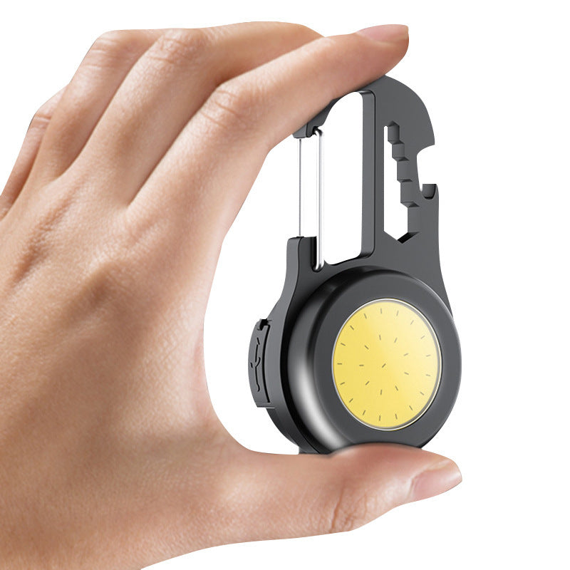 Mini lámpara multifuncional 6 en 1 con llavero, linterna pequeña superbrillante, Lámpara de trabajo de aleación de aluminio