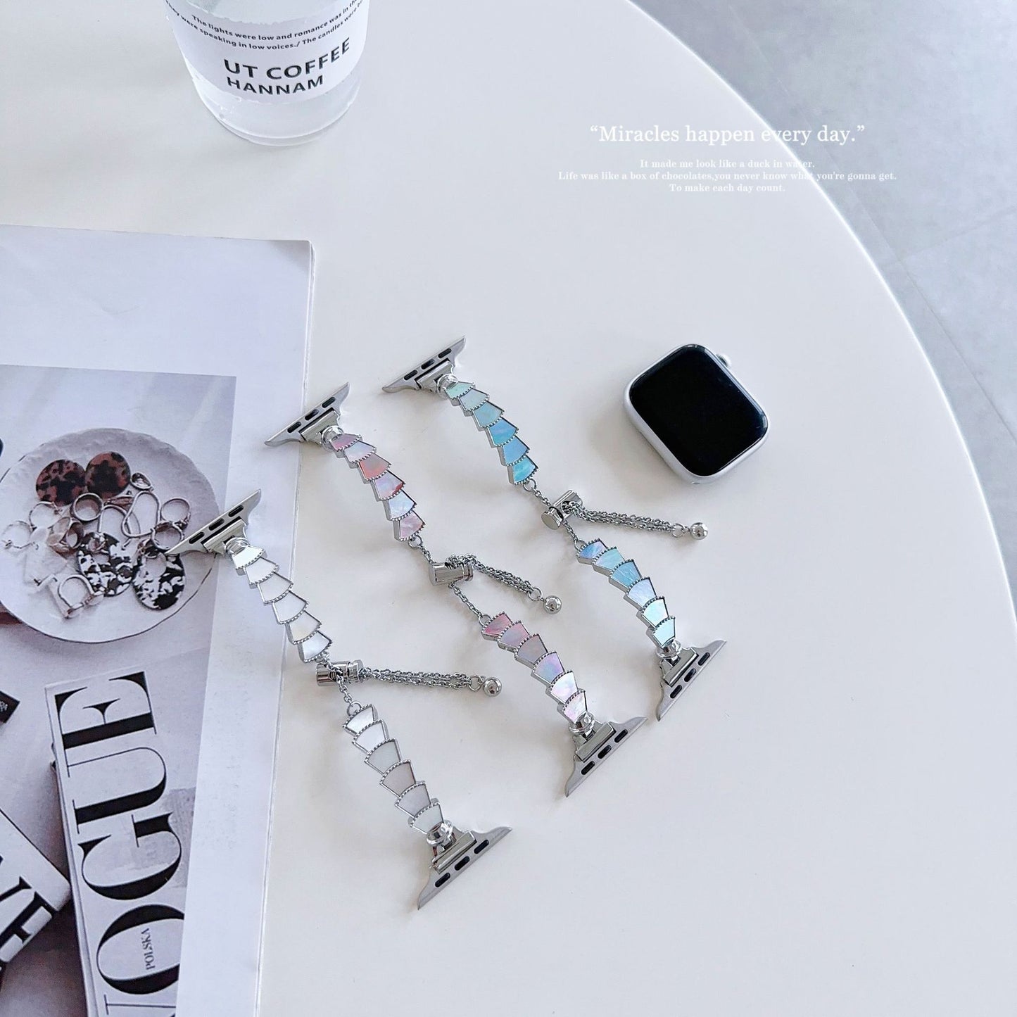 Bracelet à coquillages dégradés pour femmes