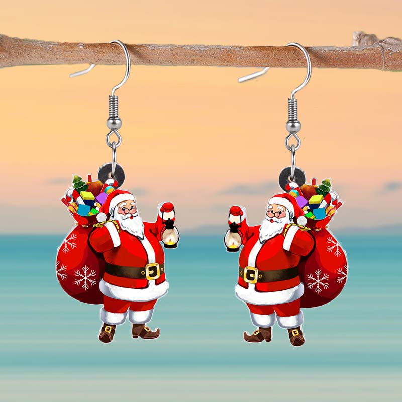 Cartoon Cute Santa Claus Acrylic Earrings