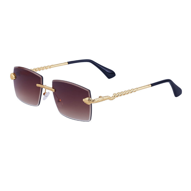 Lunettes de soleil sans monture à la mode pour hommes