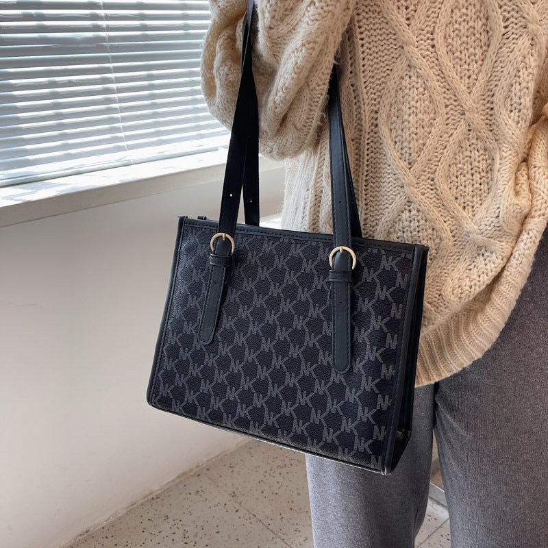 Sac à main de grande capacité pour femmes, sac à bandoulière imprimé pour étudiantes