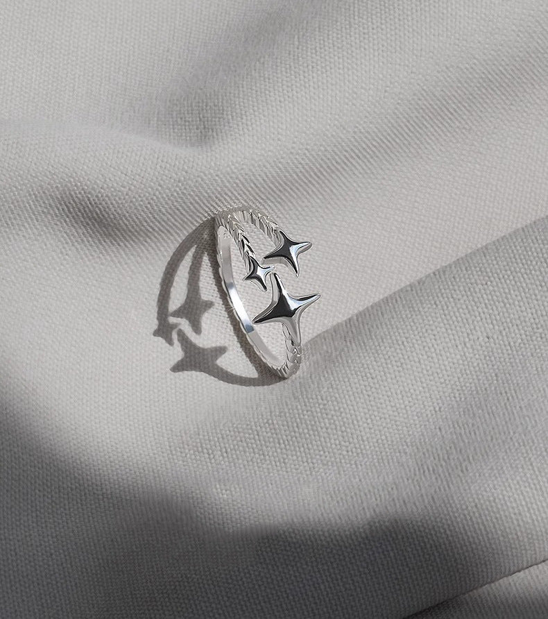 Star Ear Eight-pointed Stars Ring Ins Niche Net Red Cold Wind Graceful And Fashionable