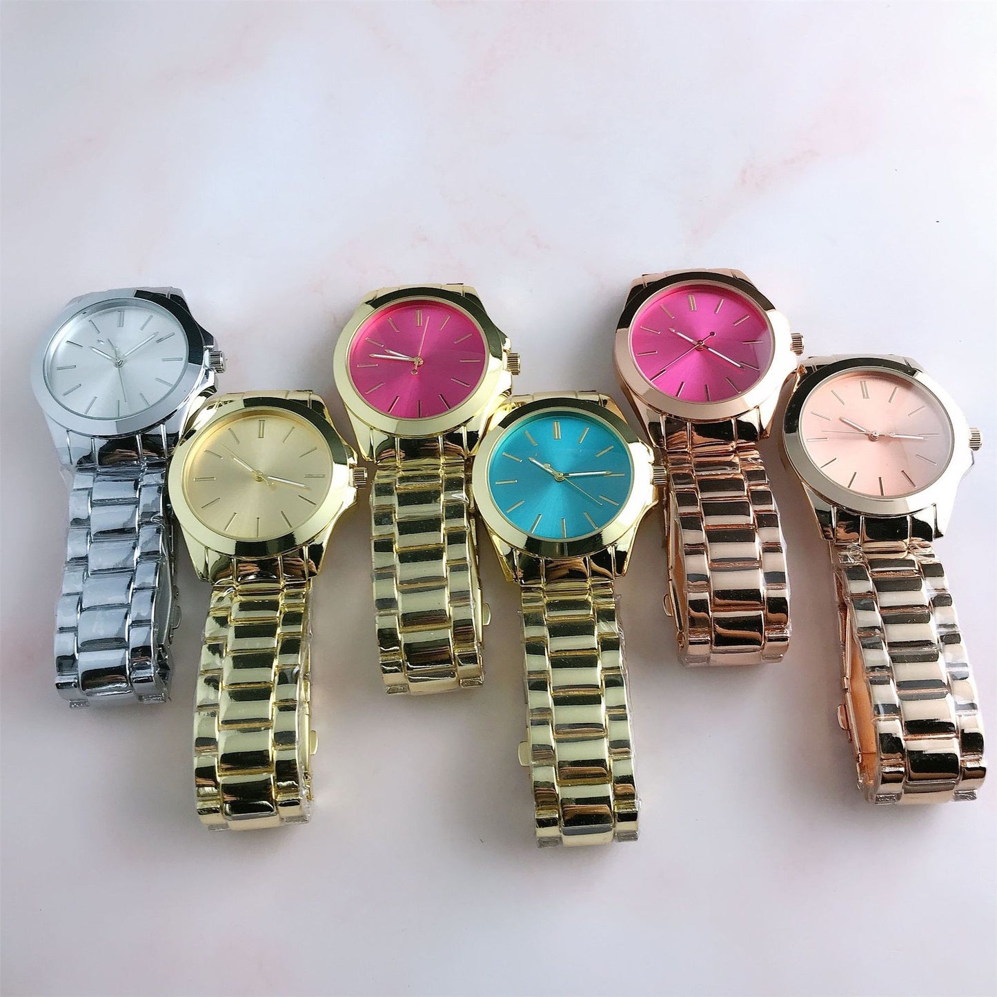 Montre-bracelet à Quartz pour hommes et femmes, élégance décontractée et créativité, Style assorti coréen Simple