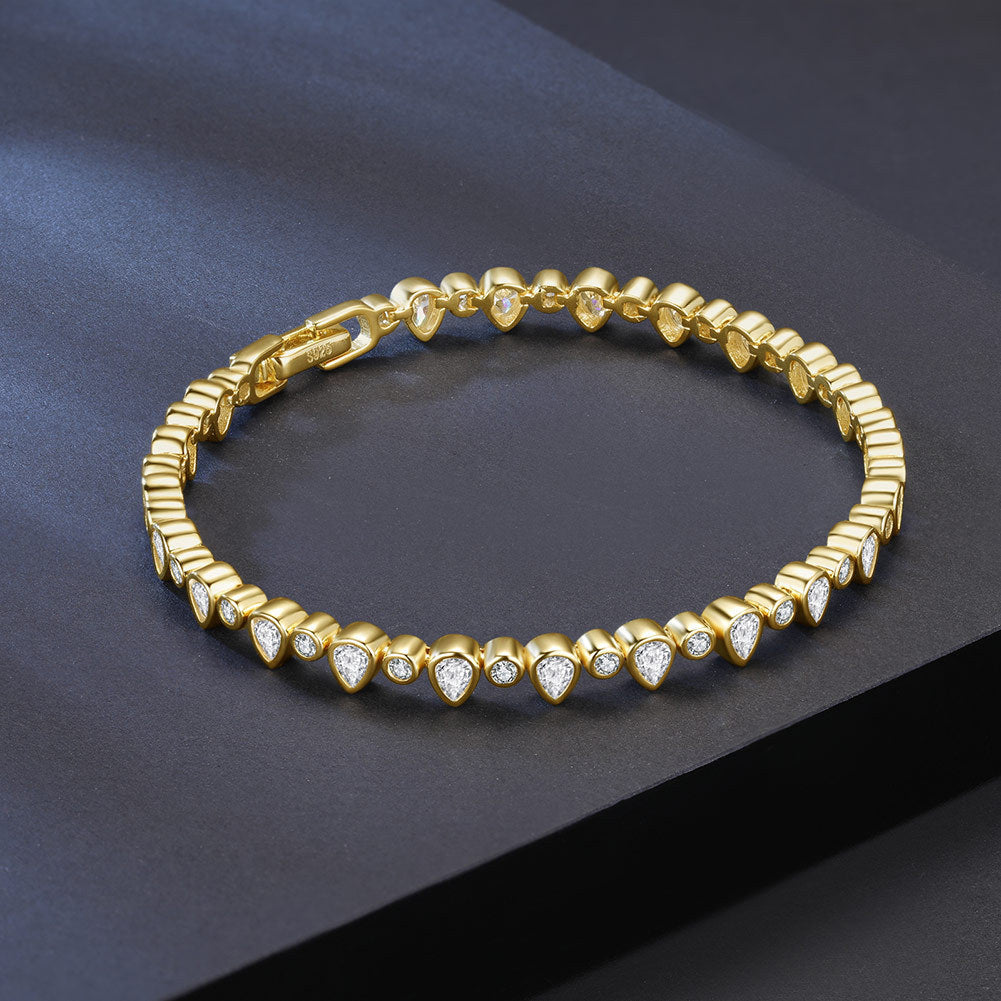 Bracelet en Zircon avec chaîne de Tennis en argent Sterling S925, Style INS européen et américain