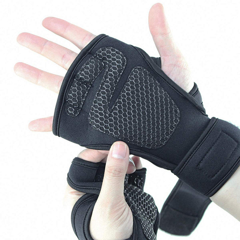 Nouveaux gants de sport demi-doigt antidérapants en Silicone Protection de la paume gants d'équipement de Fitness