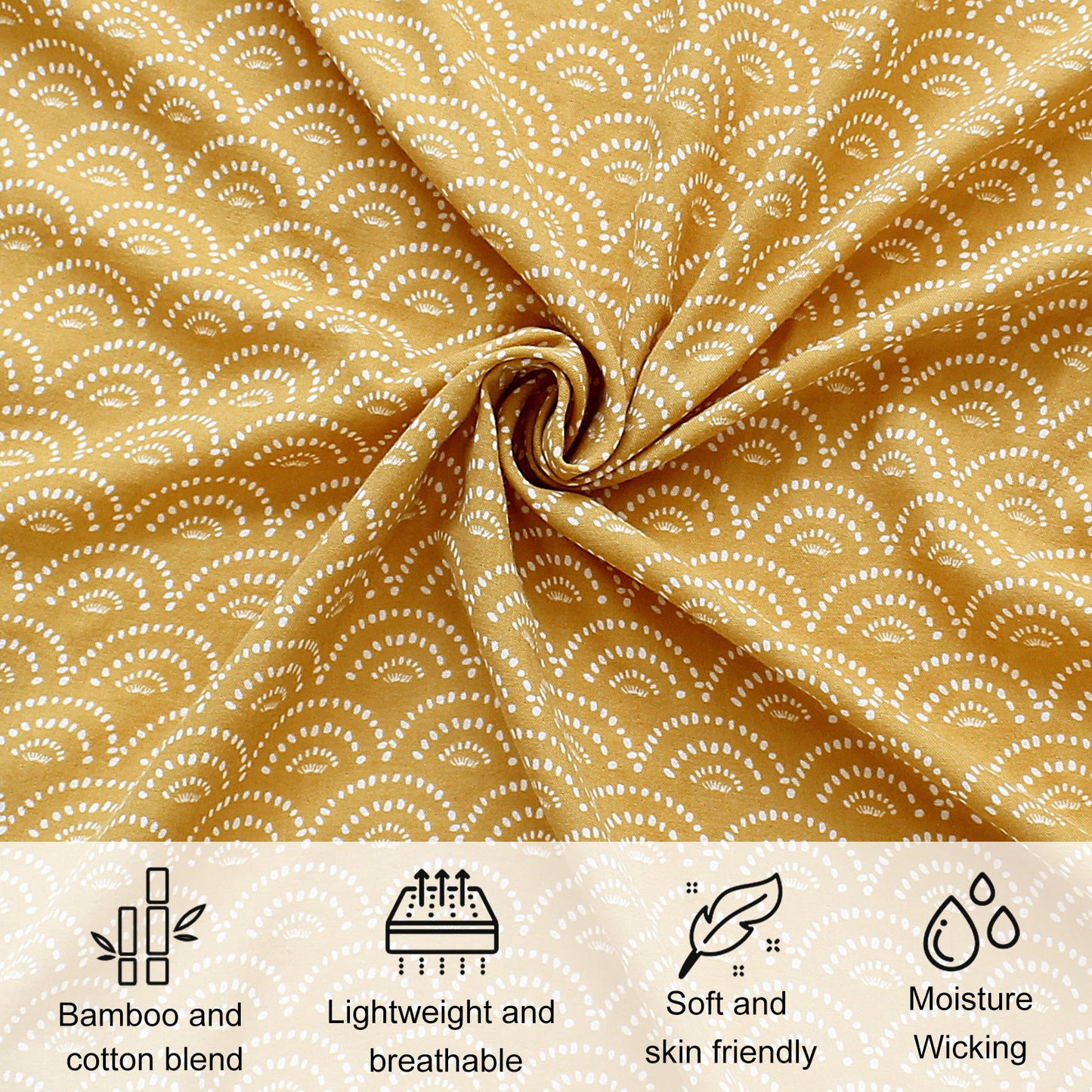 Ensemble de draps-housses pour lit de bébé à imprimé intégral