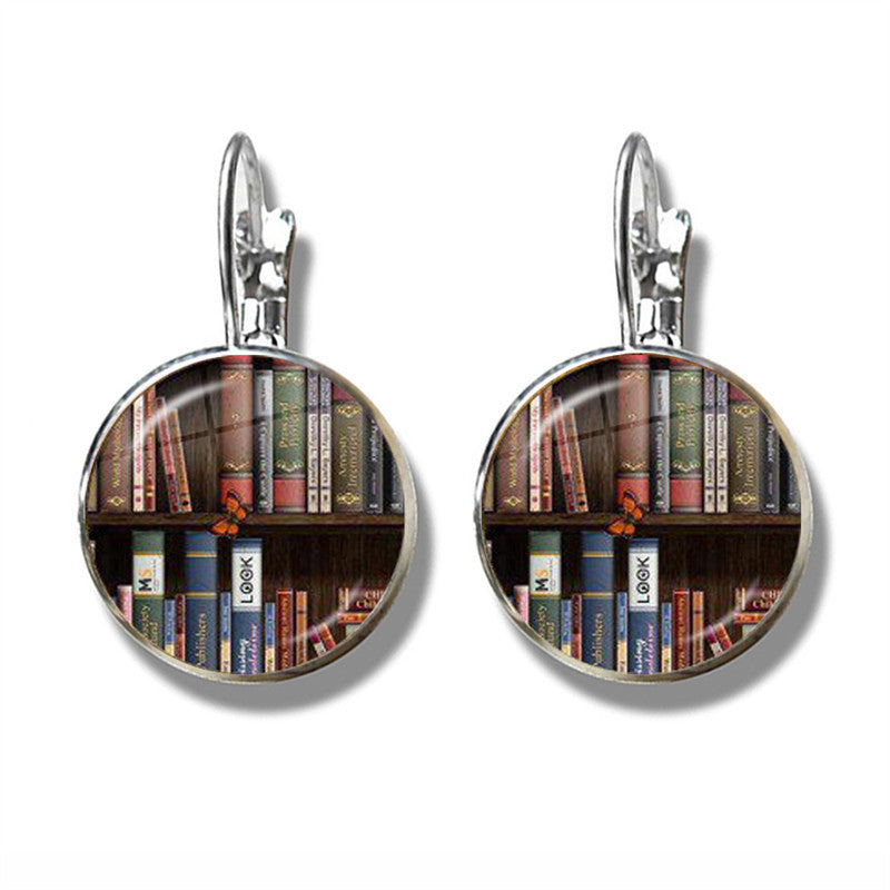 Women's Fashion Retro Book Photo Earrings