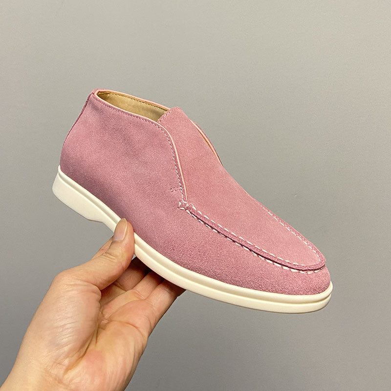 Mocasines planos retro hasta el tobillo
