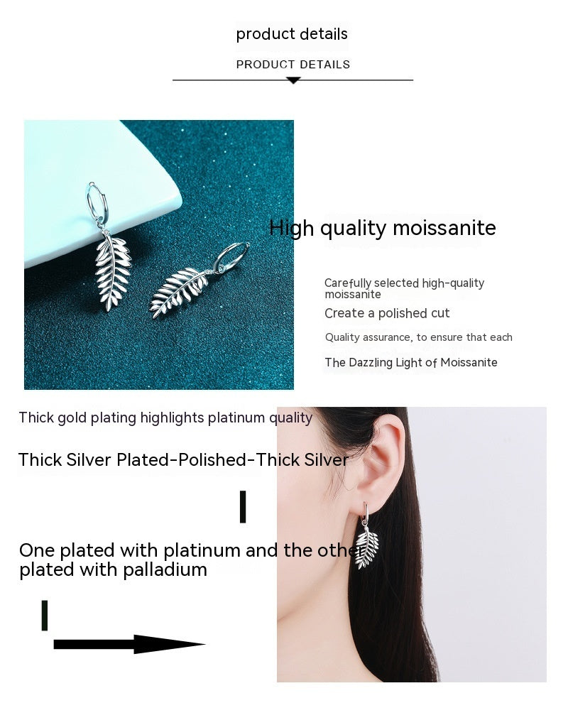Boucles d'oreilles clips d'oreille en moissanite en argent sterling 925