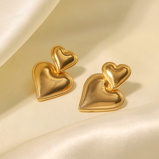 Women's Love Pendant Earrings Simple