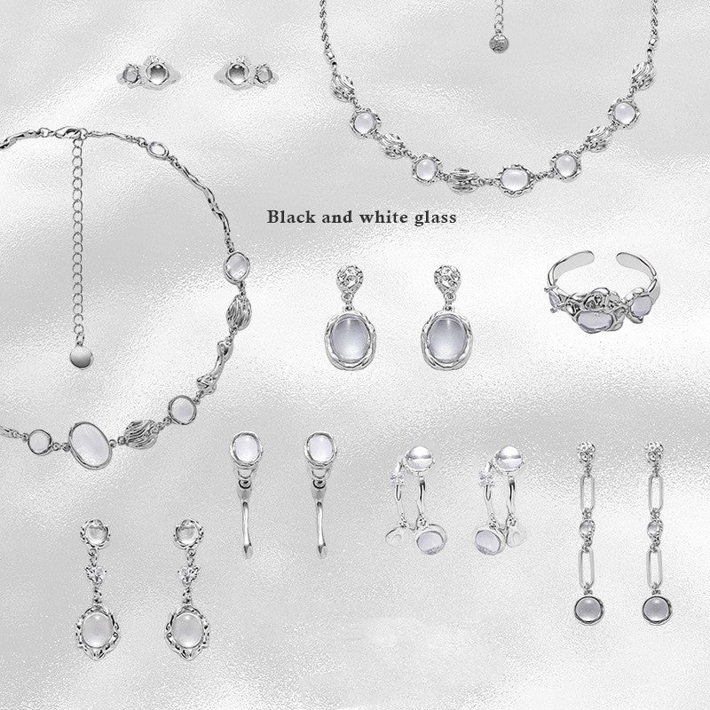 Original Transparent Egg Surface Long Earrings For Women