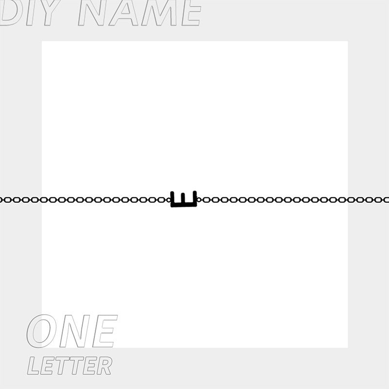 Bracelet Diamant d'Eau Acier Titane Femme 26 Lettres Anglaises