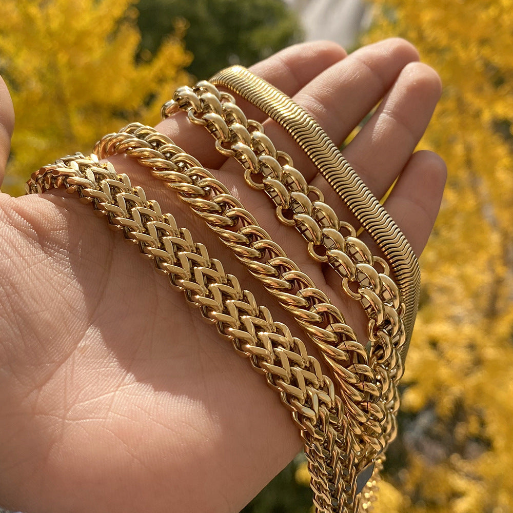 Bracelet en acier inoxydable galvanoplastie style simple