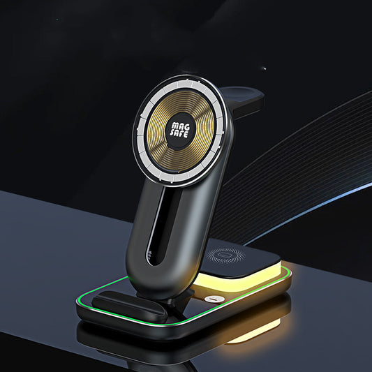 Cargador inalámbrico con luz nocturna pequeña de 4 en 115 W