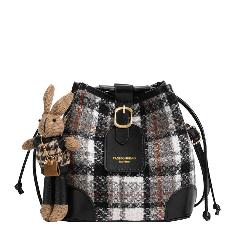 Sacs seau de mode simples, sac à bandoulière rétro à une épaule