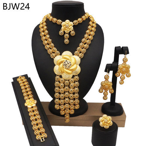24K Gold Plated Banquet Necklace Suit
