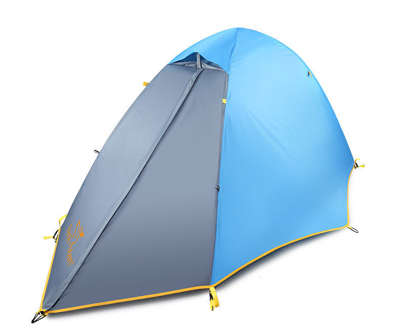 Tienda de campaña con poste de aluminio para una sola persona, doble capa, a prueba de lluvia, resistente al viento, ligera, portátil, de apertura rápida, profesional