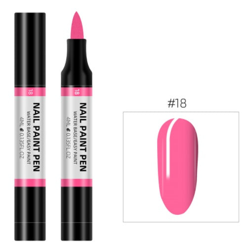 Pluma de pintura de esmalte de uñas de 24 colores, pluma de pintura 3D de flores, pluma de dibujo de punta de flor, pluma de esmalte de uñas insípida a base de agua