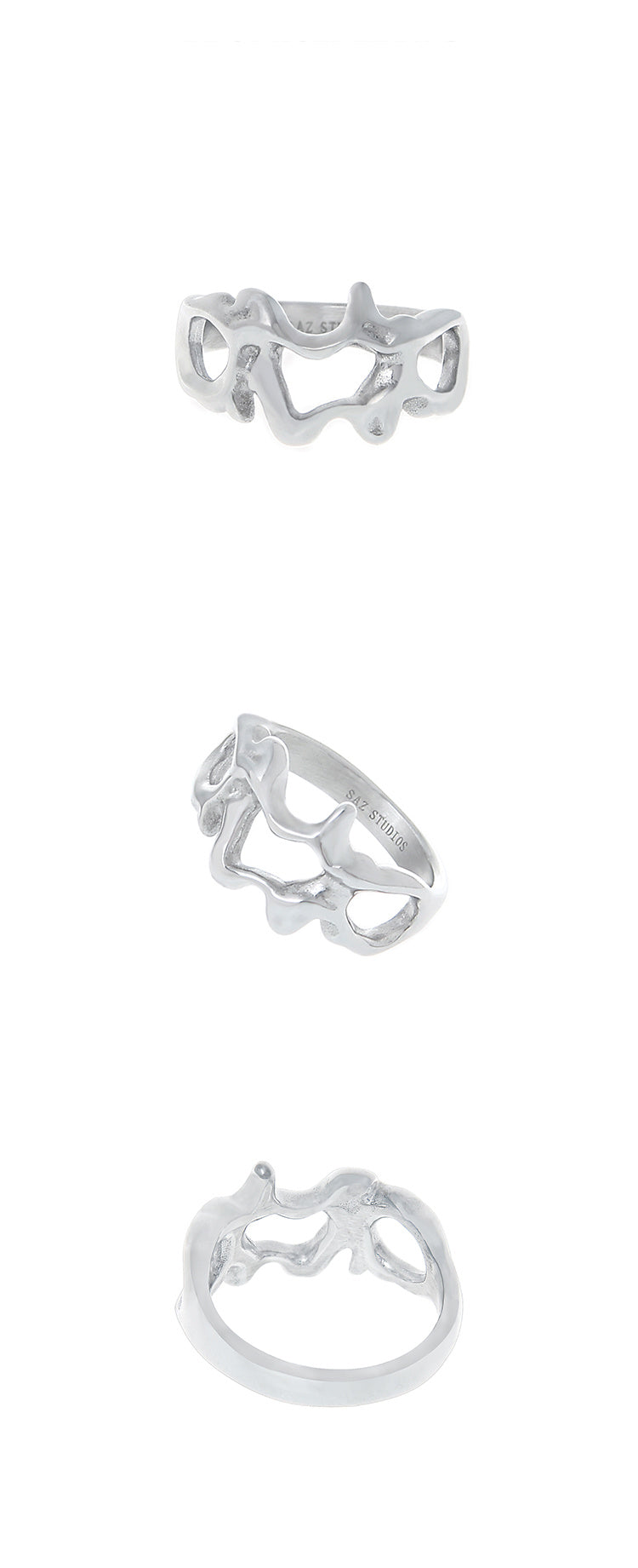 Liquid Wormhole Cold Wind Simple Bracelet Ring