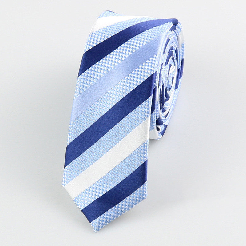 Ropa formal Estilo coreano Boda Novio Padrino Accesorios casuales Punto a rayas Retro 5 cm Corbata de mano brillante para hombres