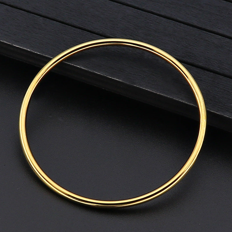 Bracelet brillant personnalisé simple en acier titane