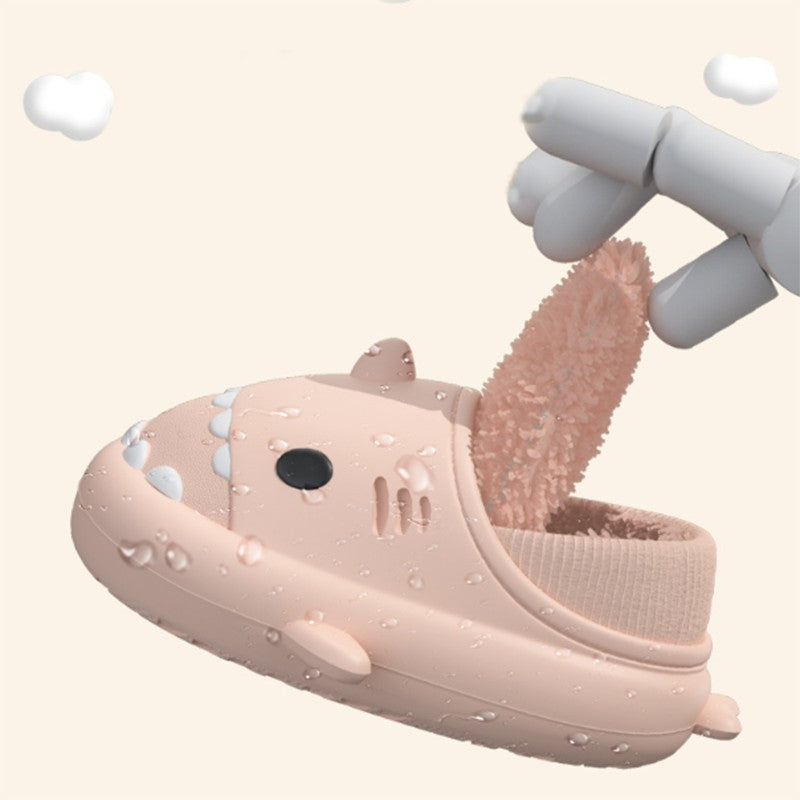 Zapatillas De Tiburón Cálido Invierno Casa Zapatos Pareja