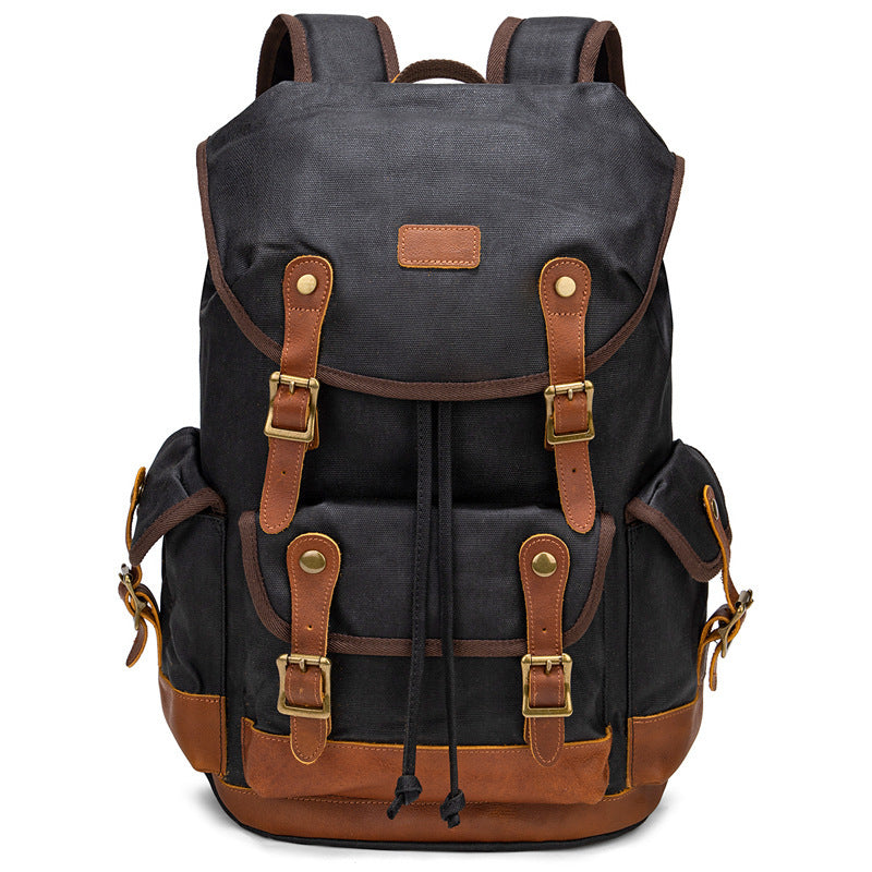 Sac à dos vintage en toile extérieure imperméable de grande capacité