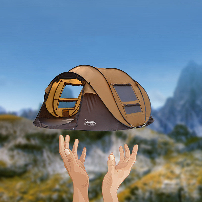 Outdoor Automatic Tent 3-4 People Quickly Building-free Boat Tent Multi-person Camping Park Tent Rainproof