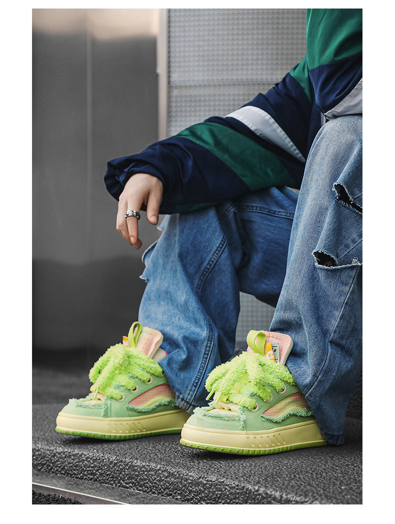 Zapatos de pan estilo universitario a juego de moda para hombre