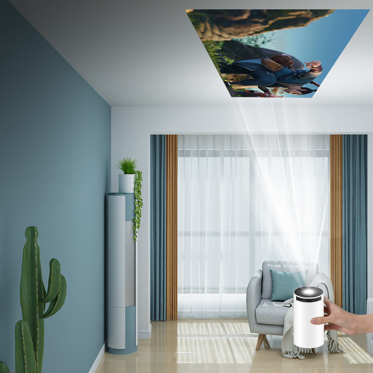 Projecteur HD portable à domicile