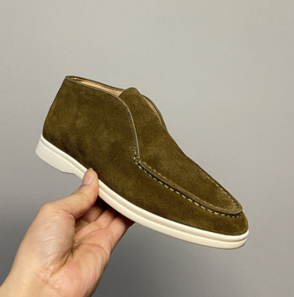 Mocasines planos retro hasta el tobillo