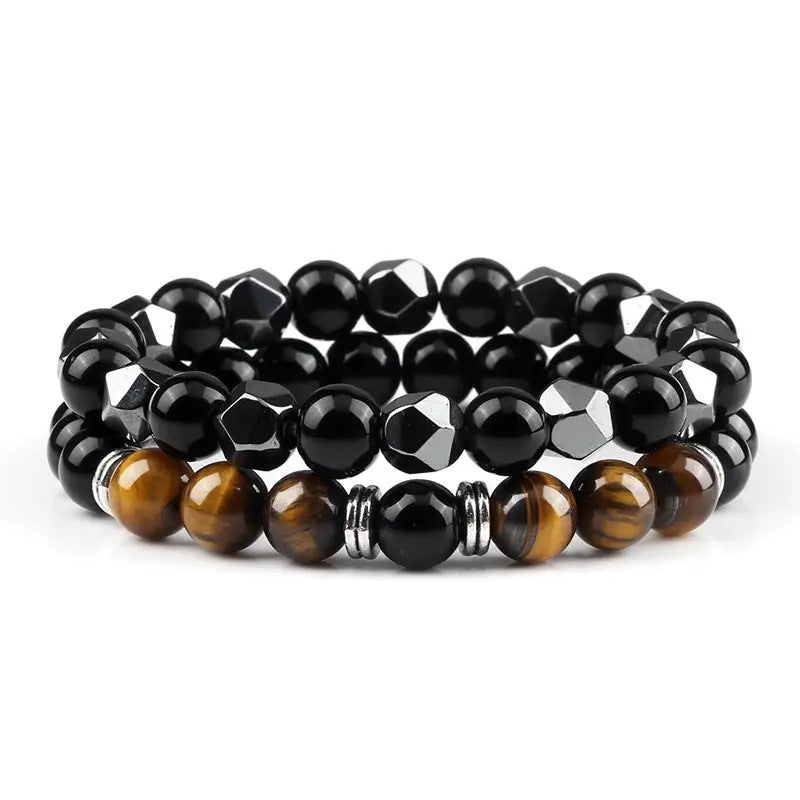 Natural Tigereye Head Bead Bracelet