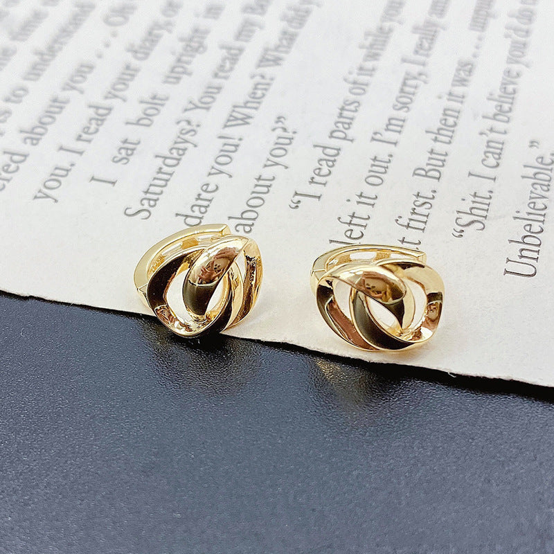 Women's Graceful And Fashionable Geometric Double Hoop Earrings