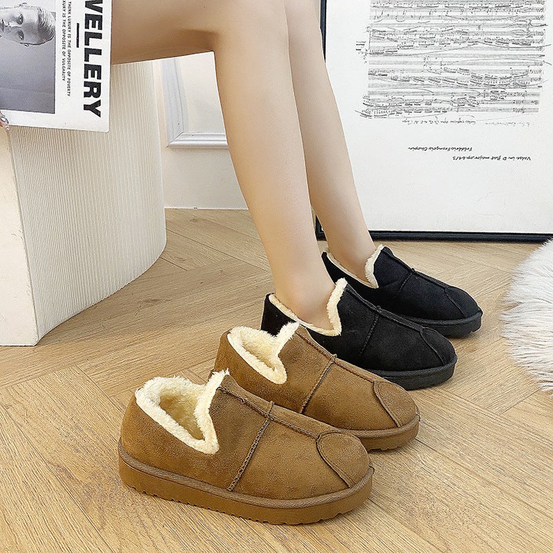 Women's Cotton Warm With Velvet Snow Boots