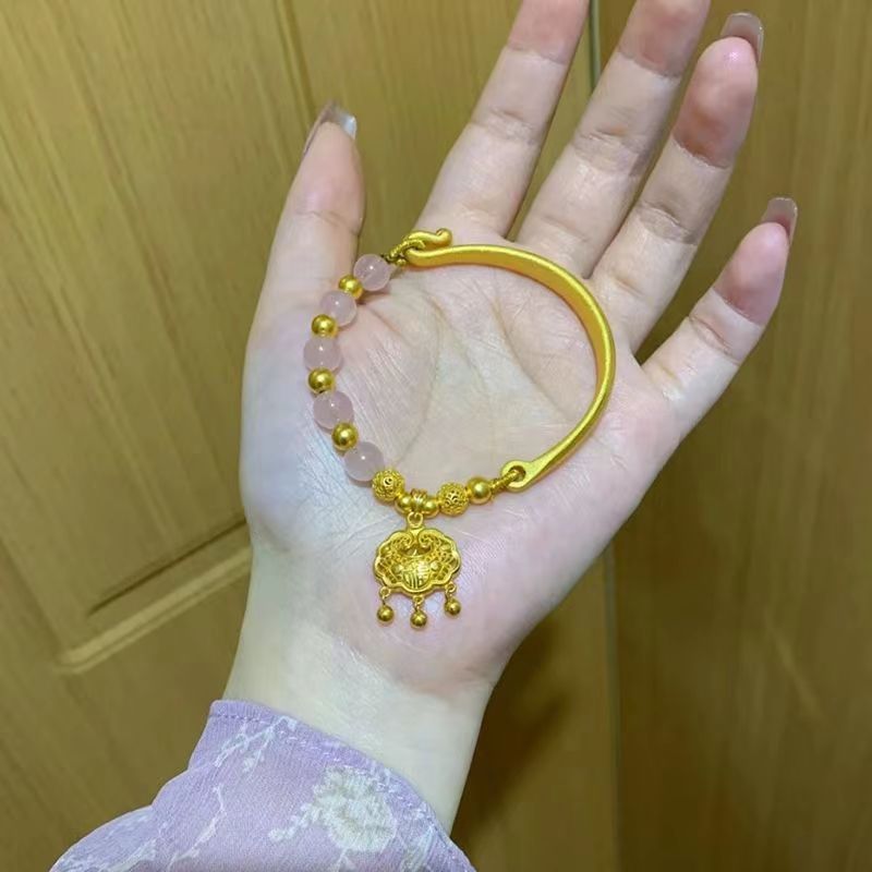Demi-Bracelet Doré Jade Hetian