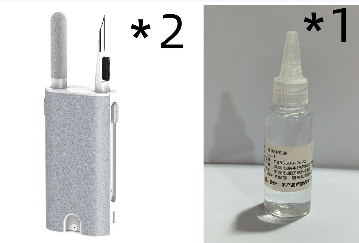 Kit limpiador de pantalla 5 en 1, herramientas de limpieza de pantalla para cámara, teléfono, tableta y portátil, cepillo de limpieza de auriculares, bolígrafo para oficina