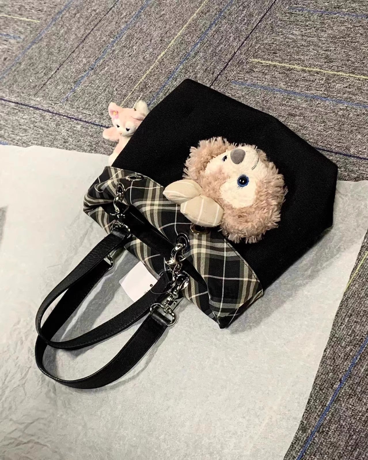 Sac en toile de grande capacité, fourre-tout de banlieue, fourre-tout Simple à rayures assorties avec tout pour femmes