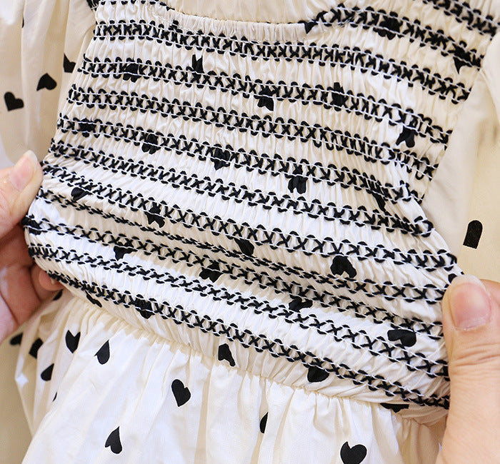 Ensemble deux pièces pour bébé fille, haut et pantalon évasé, poupée