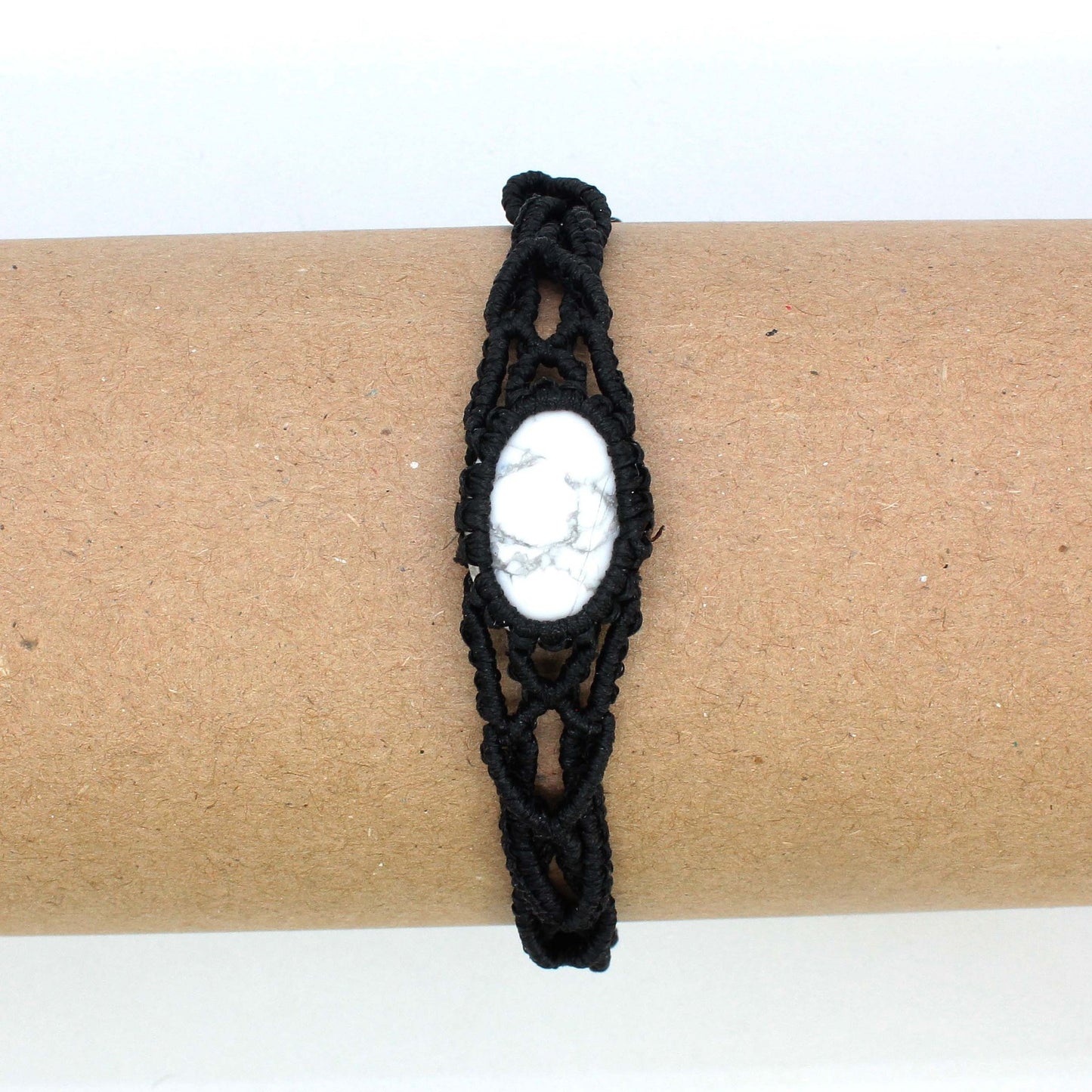 Pulsera tejida hecha a mano con forma de Dan de cristal Natural, pulsera ajustable de estilo étnico
