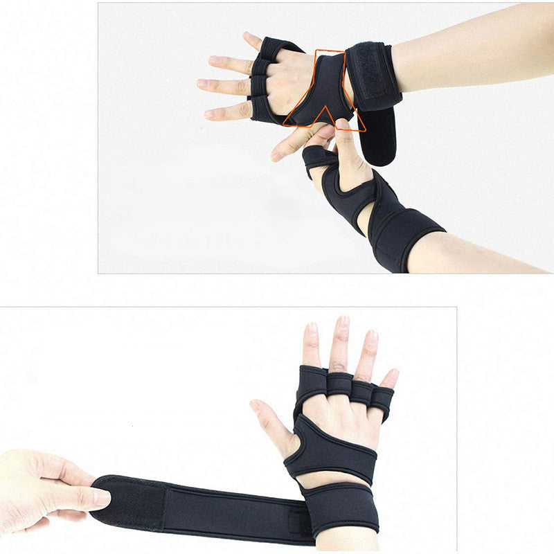 Nouveaux gants de sport demi-doigt antidérapants en Silicone Protection de la paume gants d'équipement de Fitness