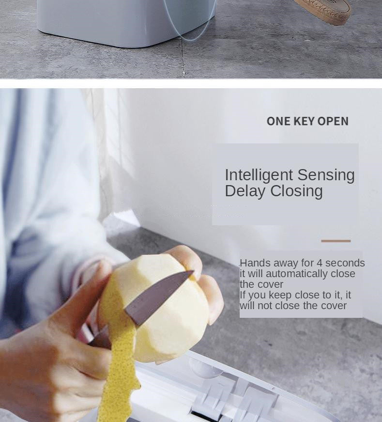 Poubelle intelligente, poubelle de toilette domestique à Induction de cuisine de salon avec couvercle