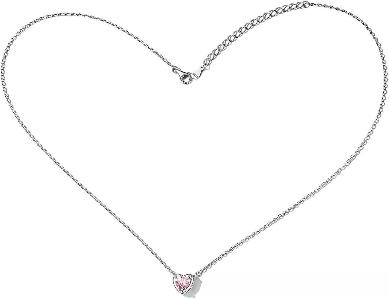 12 Colors Pendant Carat Heart Diamond Light Luxury Trendy Heart-shaped Collarbone Necklace