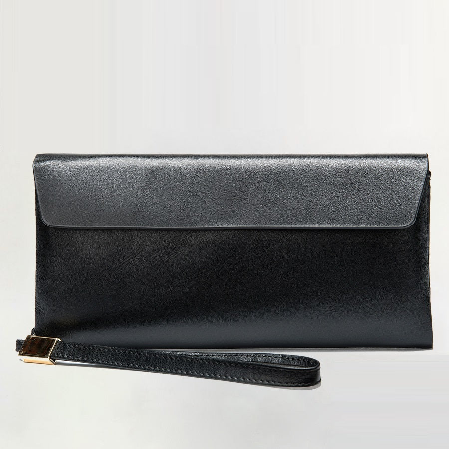 Portefeuille rétro en cuir véritable, grande capacité, plusieurs emplacements pour cartes