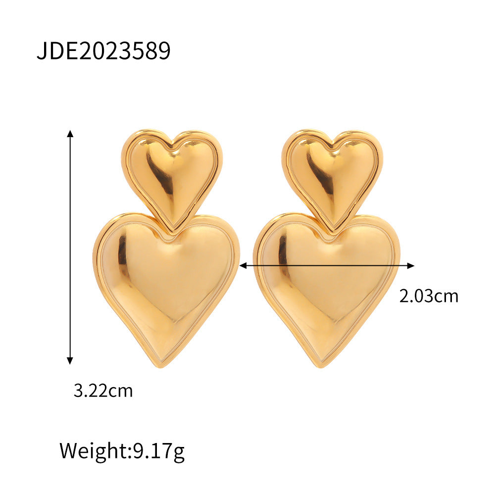 Women's Love Pendant Earrings Simple