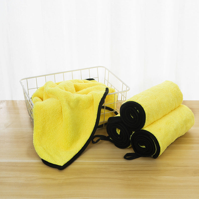 Serviettes pour chiens pour sécher les chiens, serviette de bain pour chien, serviettes pour chiens et chats à séchage rapide, serviettes en fibres douces, super absorbantes, serviette en microfibre douce à séchage rapide pour chiens, chats jaune
