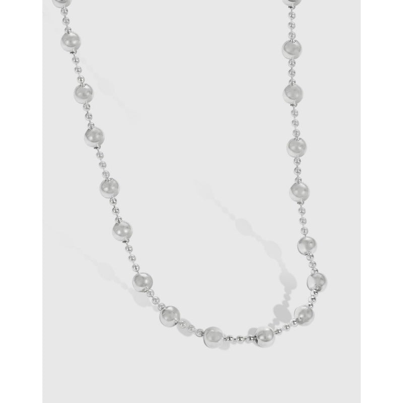 925 Sterling Silver Necklace For Women Choker Fashion Special-interest Design Sense Ornament