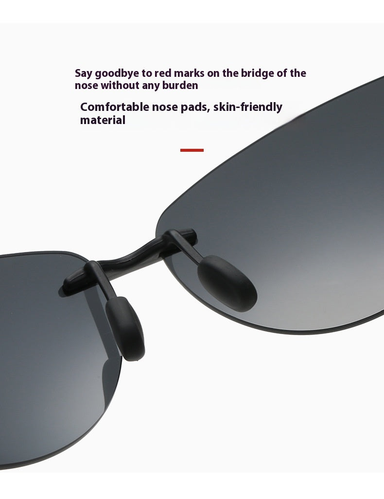 Ultra Light Frameless Polarized Sunglasses Trendy Driving